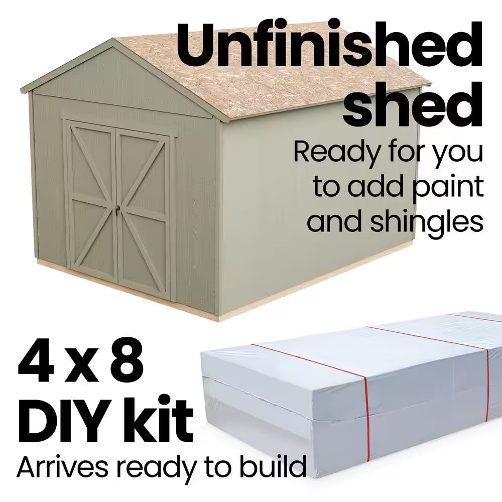 Do-It Yourself Rookwood 10 Ft. X 12 Ft. Backyard Wood Storage with Smartside and Floor System Included (120 Sq. Ft.)