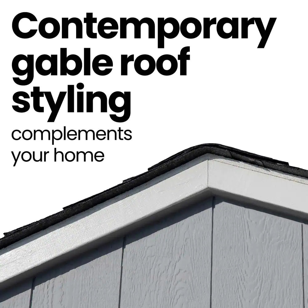 Professionally Installed Princeton 10 Ft. X 10 Ft. Outdoor Wood Storage Shed with Driftwood Grey Shingles (100 Sq. Ft.)