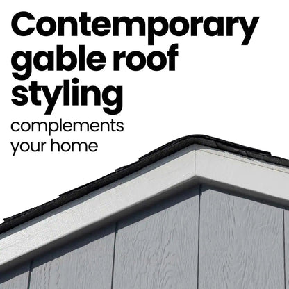 Professionally Installed Princeton 10 Ft. X 10 Ft. Outdoor Wood Storage Shed with Driftwood Grey Shingles (100 Sq. Ft.)