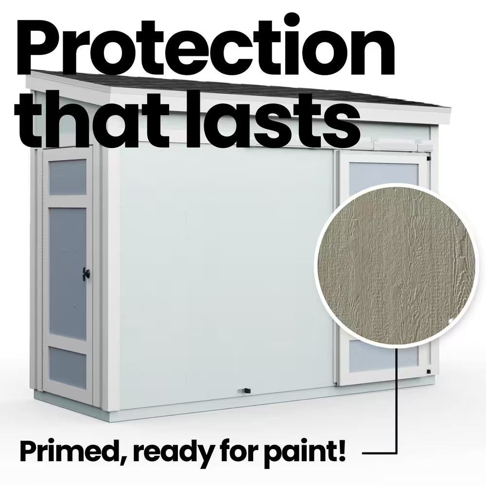 Cambria Do-It Yourself 10 Ft. X 4 Ft. Two Door Outdoor Wood Utility and Tool Shed with Sliding Barn Door (40 Sq. Ft.)