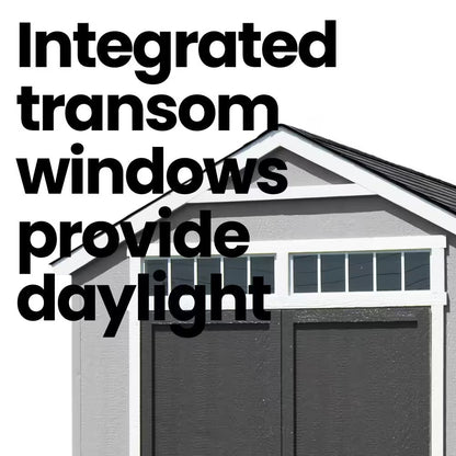 Majestic Do-It-Yourself 8 Ft. X 12 Ft. Outdoor Wood Storage Shed with Transom Windows and Wrap around Loft (96 Sq. Ft.)