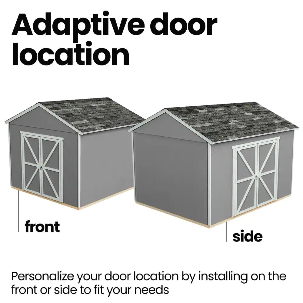Do-It Yourself Rookwood 10 Ft. X 12 Ft. Backyard Wood Storage with Smartside and Floor System Included (120 Sq. Ft.)