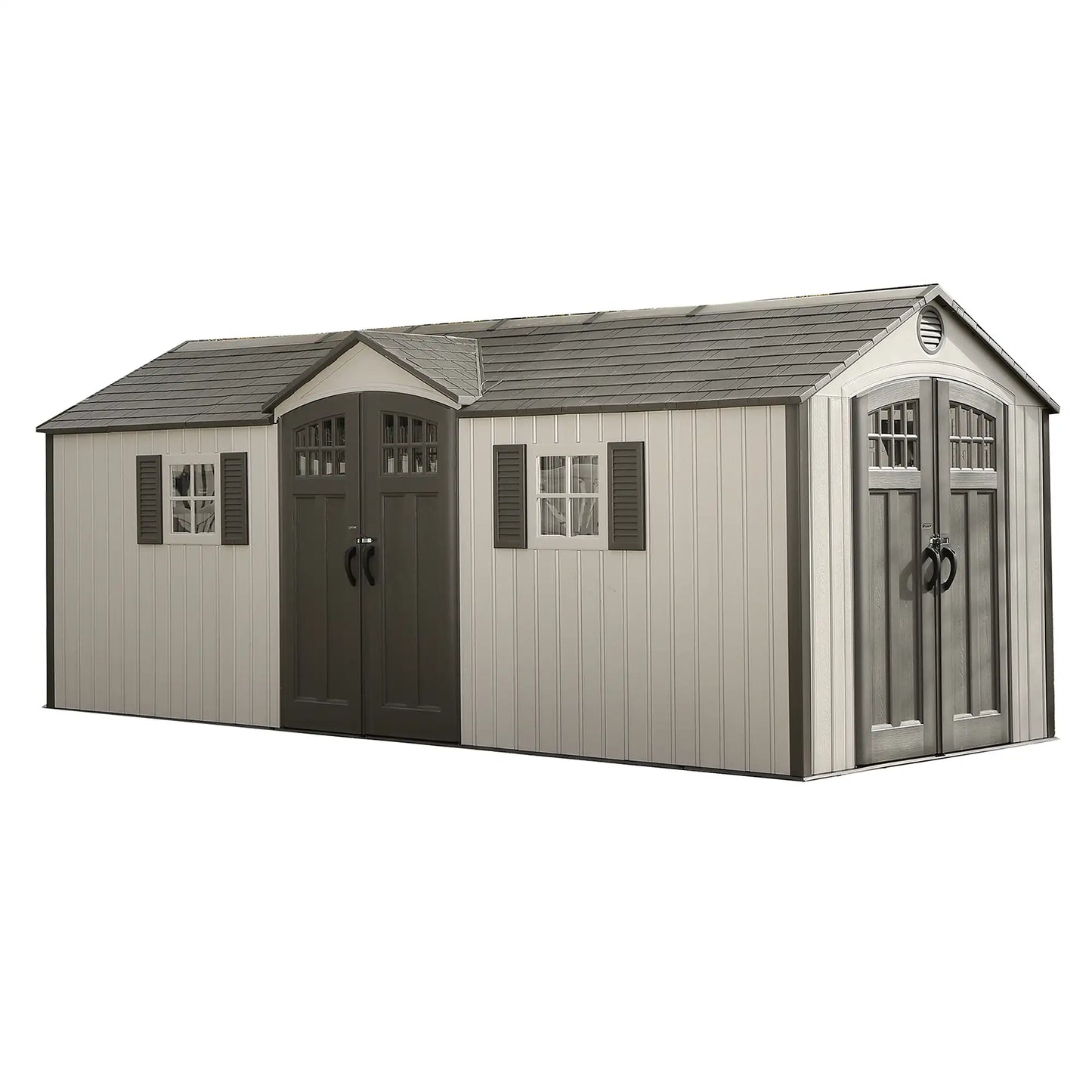 Lifetime 20′ x 8′ Outdoor Storage Shed Building Brown
