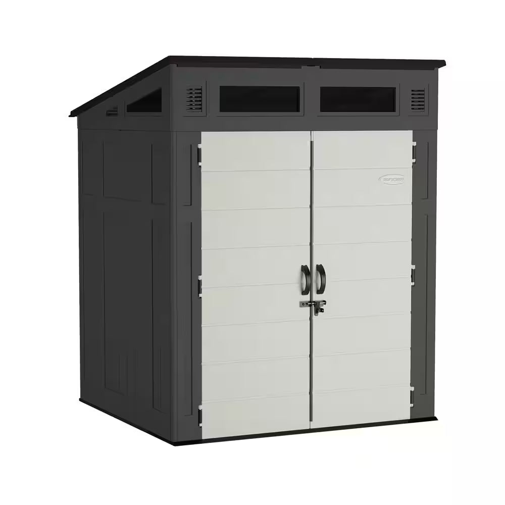 Modern 6 Ft. W X 5 Ft. D Plastic Storage Shed (35.31 Sq. Ft.)