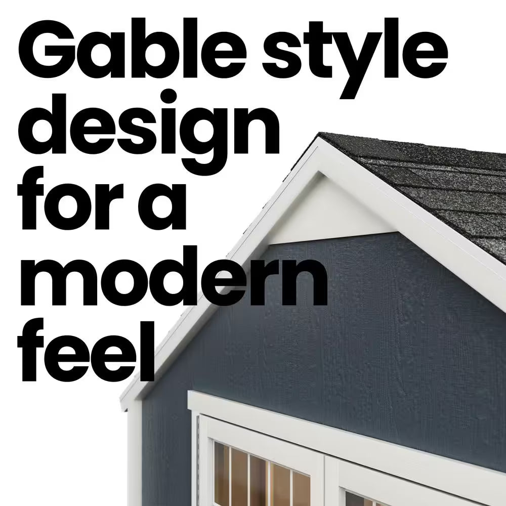 Professionally Installed Kennesaw 10 Ft. W X 12 Ft. D Outdoor Wood Storage Shed -Driftwood Gray Shingles (120 Sq. Ft.)