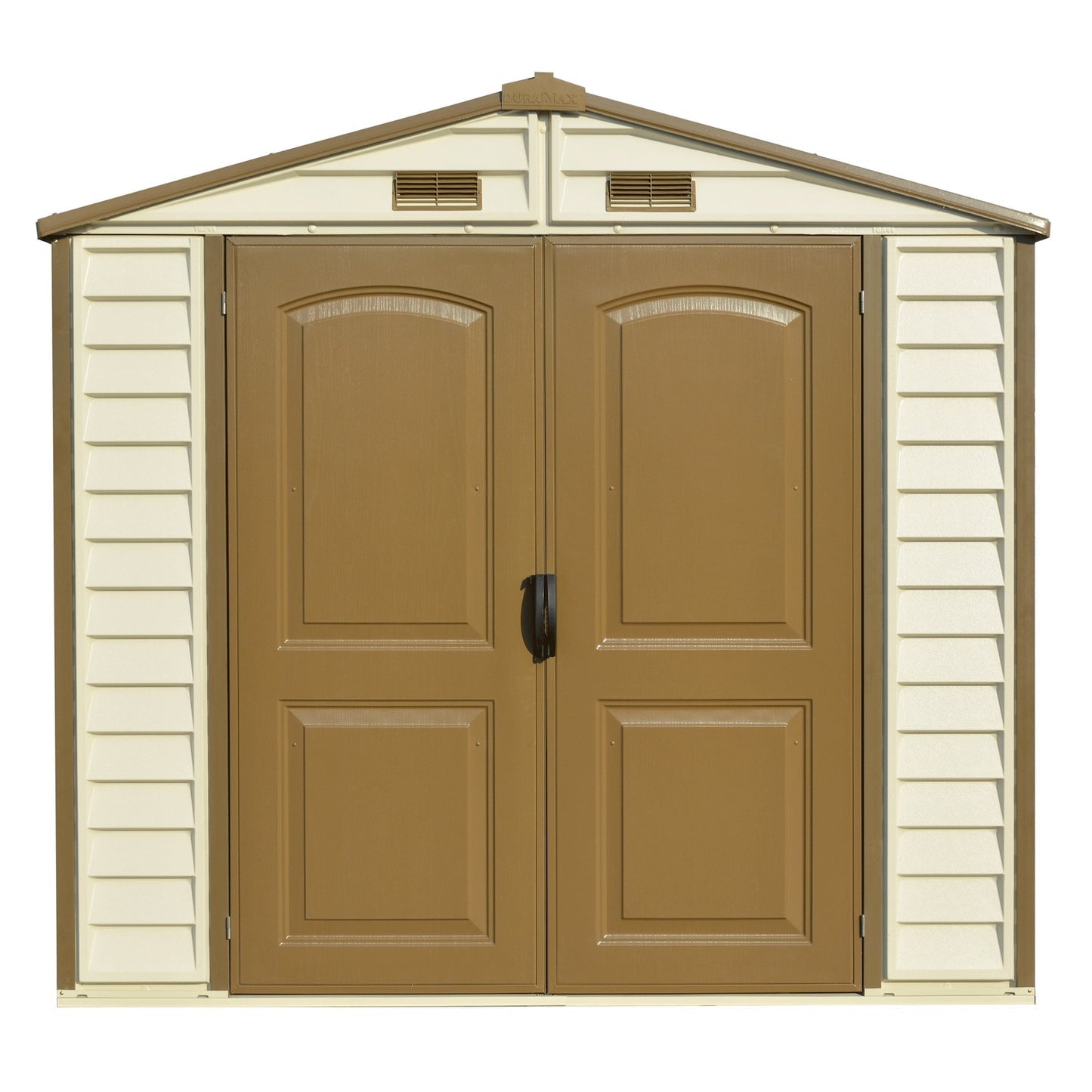 DuraMax 8ft x 6ft Storeall Vinyl Shed with Foundation Kit and window
