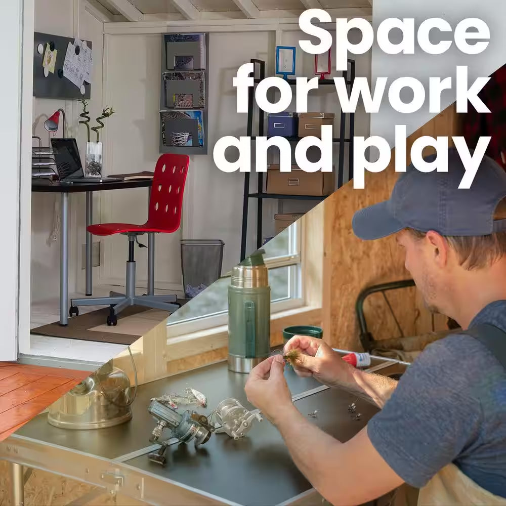 Professionally Installed Kennesaw 10 Ft. W X 12 Ft. D Outdoor Wood Storage Shed -Driftwood Gray Shingles (120 Sq. Ft.)