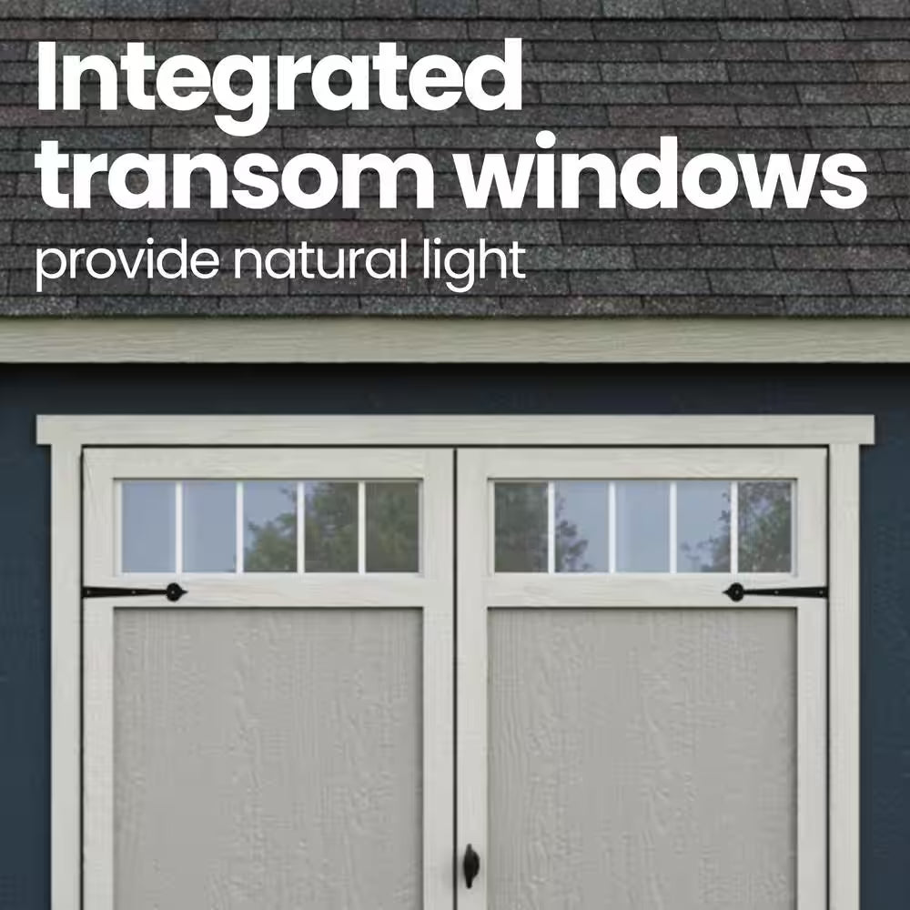 Professionally Installed Scarsdale 12 Ft. X 16 Ft. Designer Outdoor Wood Shed with 2 Windows-Black Shingle (192 Sq. Ft.)
