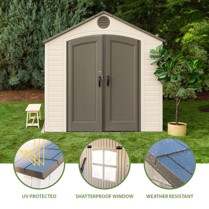 LIFETIME 8 FT. X 12.5 FT. OUTDOOR STORAGE SHED