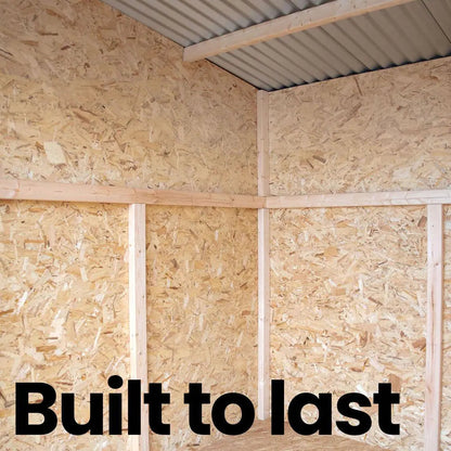 Highland Do-It Yourself 8 Ft. W X 6 Ft. D Complete Outdoor Wood Utility Shed with Palram Roof and Windows (48 Sq. Ft.)