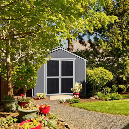 Professionally Installed Princeton 10 Ft. X 10 Ft. Outdoor Wood Storage Shed with Driftwood Grey Shingles (100 Sq. Ft.)