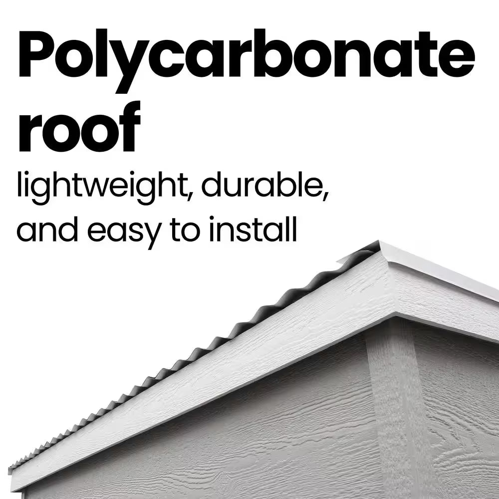 Highland Do-It Yourself 8 Ft. W X 6 Ft. D Complete Outdoor Wood Utility Shed with Palram Roof and Windows (48 Sq. Ft.)