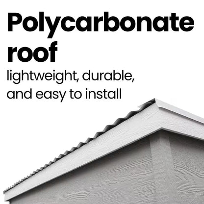 Highland Do-It Yourself 8 Ft. W X 6 Ft. D Complete Outdoor Wood Utility Shed with Palram Roof and Windows (48 Sq. Ft.)