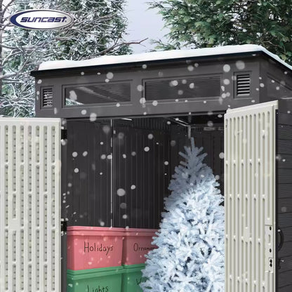 Modern 6 Ft. W X 5 Ft. D Plastic Storage Shed (35.31 Sq. Ft.)