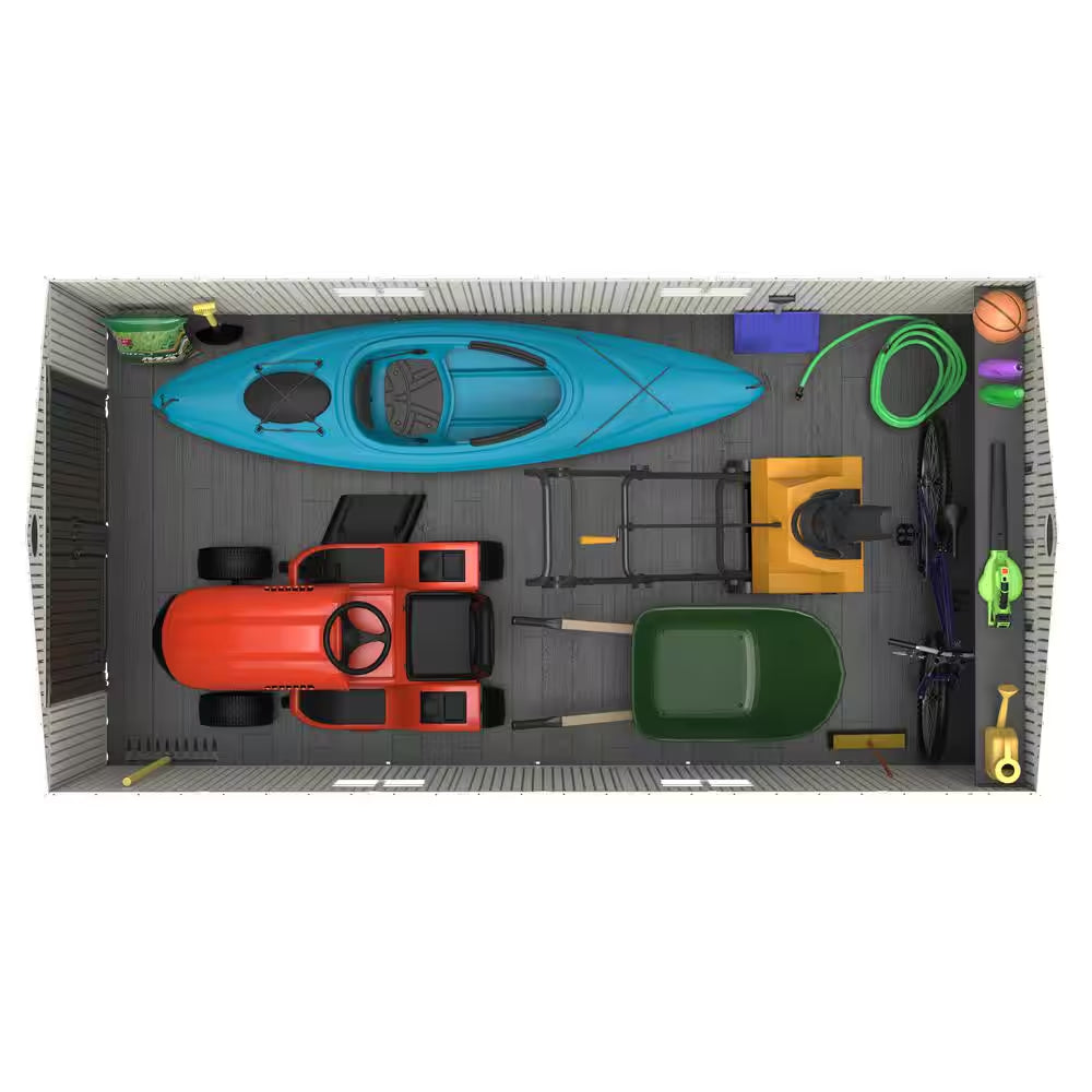 15 Ft. X 8 Ft. Resin Double Door Storage Shed