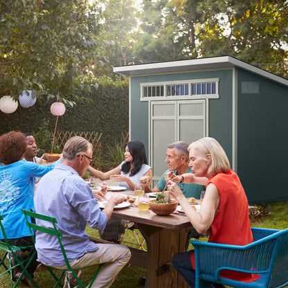 Do-It Yourself Olympia 10 Ft. X 7.5 Ft. Modern Lean-To Multi-Purpose Outdoor Wood Shed with Transom Windows (75 Sq. Ft.)
