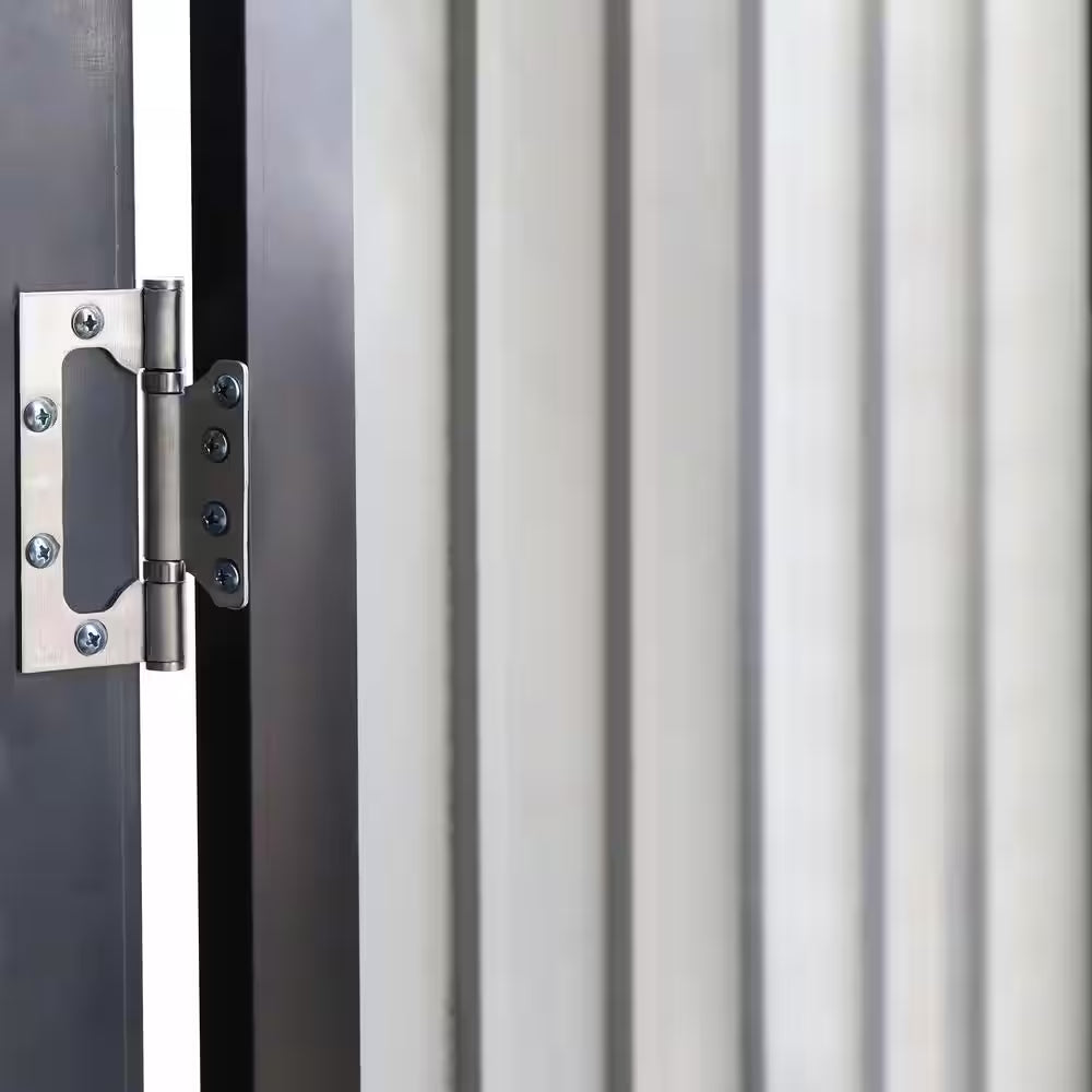 8 Ft. W X 10 Ft. D Metal Outdoor Storage Shed 80 Sq. Ft., Gray