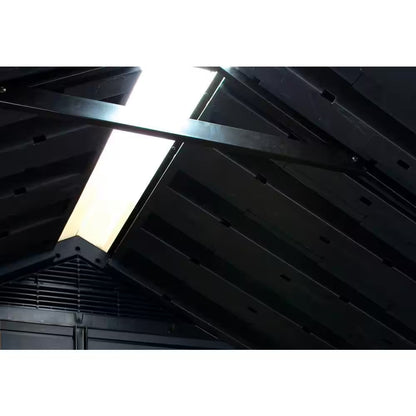 Newton 7.5 Ft. W X 7 Ft. D Durable Resin Plastic Storage Shed with Flooring Grey (Sq. Ft.)