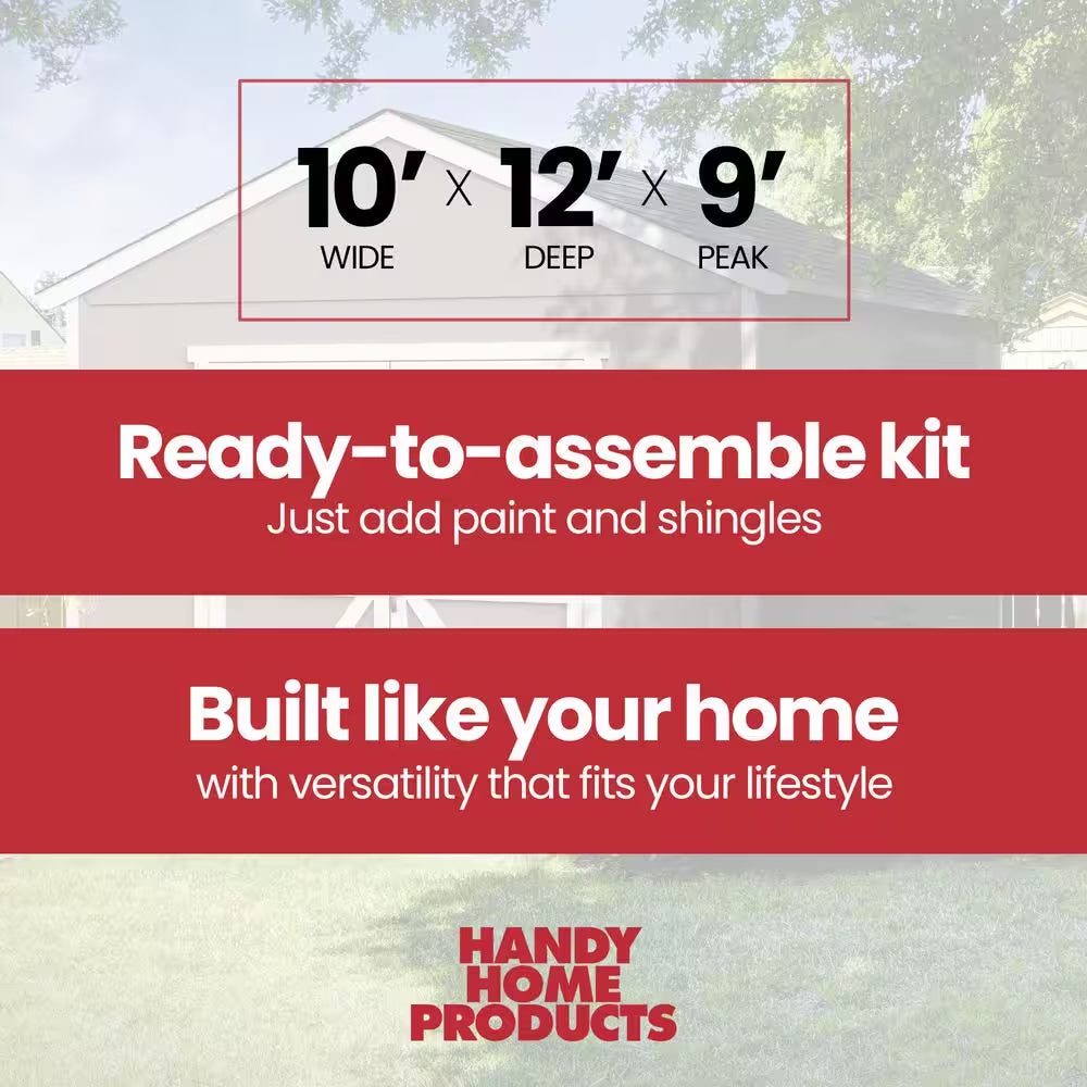 Do-It Yourself Rookwood 10 Ft. X 12 Ft. Backyard Wood Storage with Smartside and Floor System Included (120 Sq. Ft.)