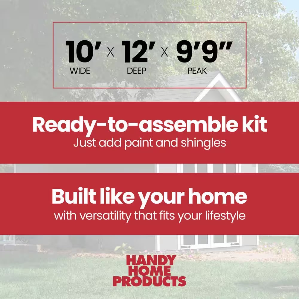 Do-It Yourself Tribeca 10 Ft. W X 12 Ft. D Outdoor Wood Shed with Floor (120 Sq. Ft.)