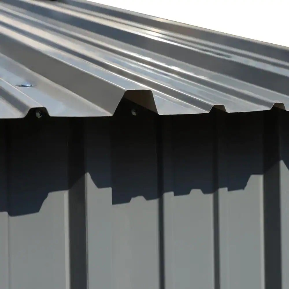 8 Ft. W X 10 Ft. D Metal Outdoor Storage Shed 80 Sq. Ft., Gray