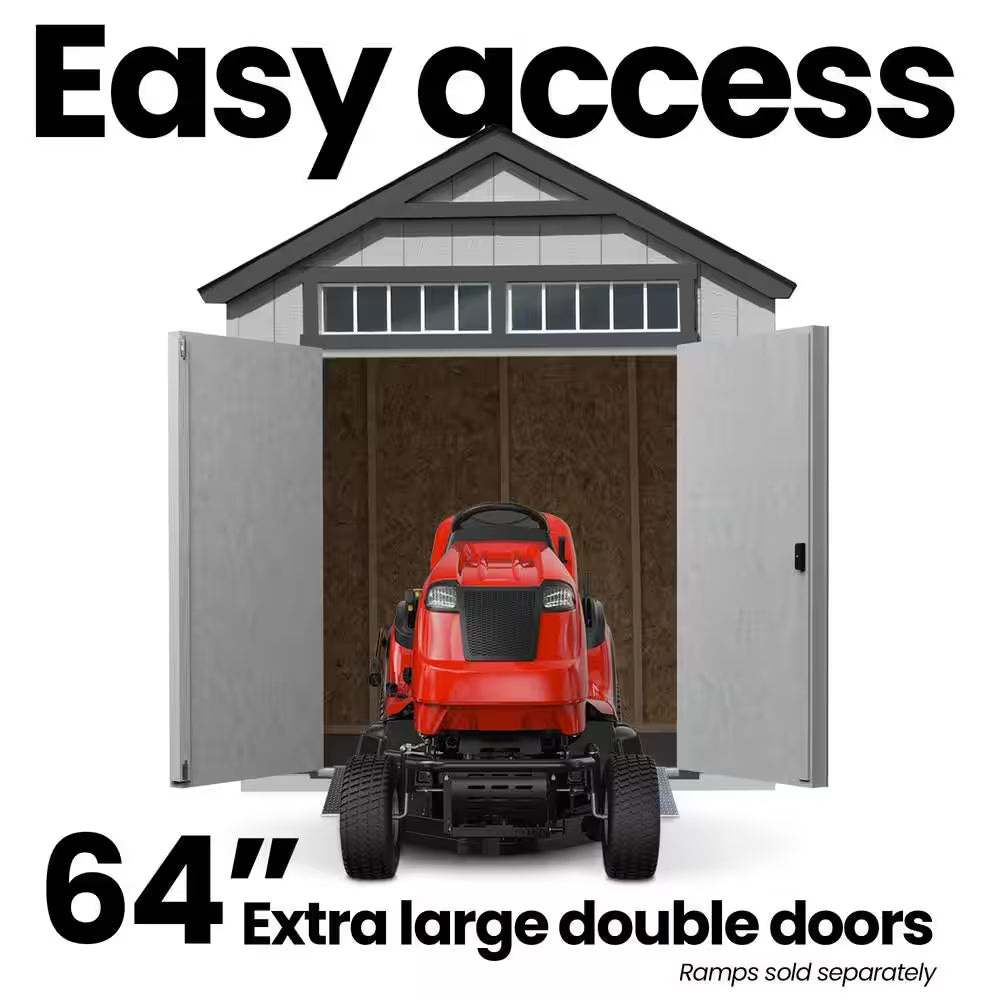 Majestic Do-It-Yourself 8 Ft. X 12 Ft. Outdoor Wood Storage Shed with Transom Windows and Wrap around Loft (96 Sq. Ft.)