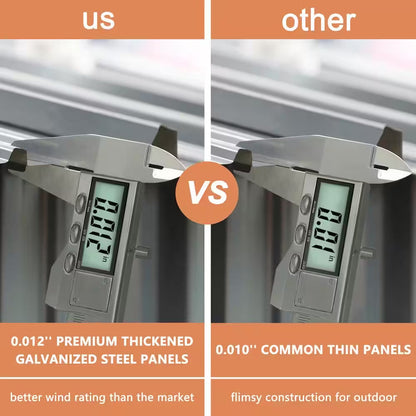 8 Ft. W X 10 Ft. D Metal Outdoor Storage Shed 80 Sq. Ft., Gray