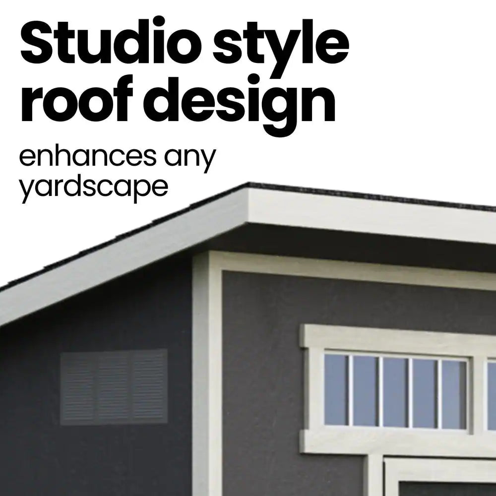 Do-It Yourself Olympia 10 Ft. X 7.5 Ft. Modern Lean-To Multi-Purpose Outdoor Wood Shed with Transom Windows (75 Sq. Ft.)