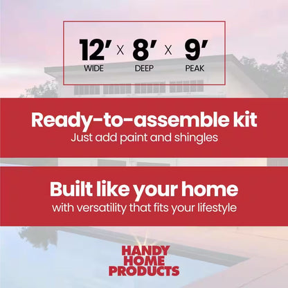 Do-It Yourself Palisade 12 Ft. X 8 Ft. Multi-Purpose Wood Shed with Smartside, Fixed Windows and Barn Door (96 Sq. Ft.)