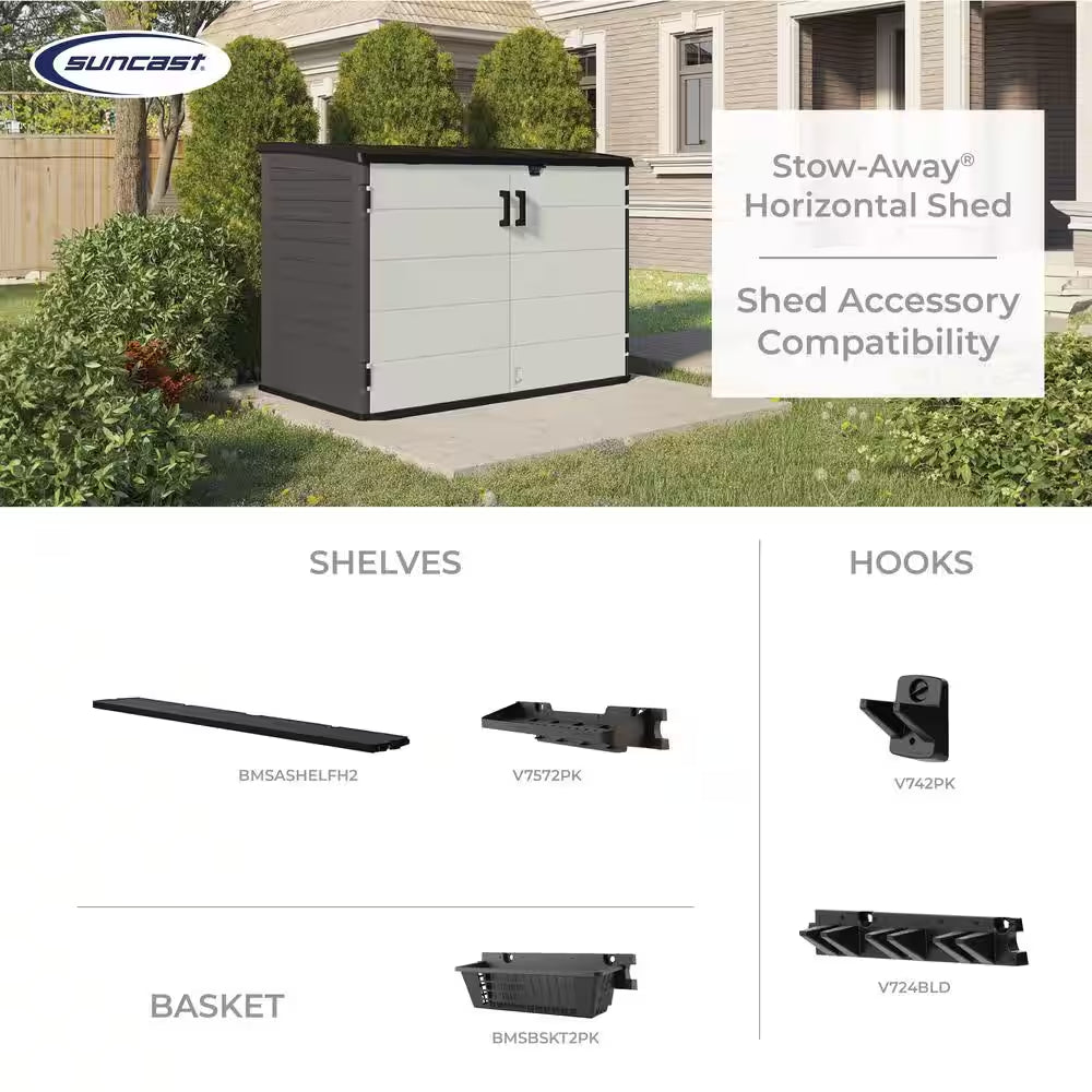 The Stow-Away Horizontal Plastic Storage Shed
