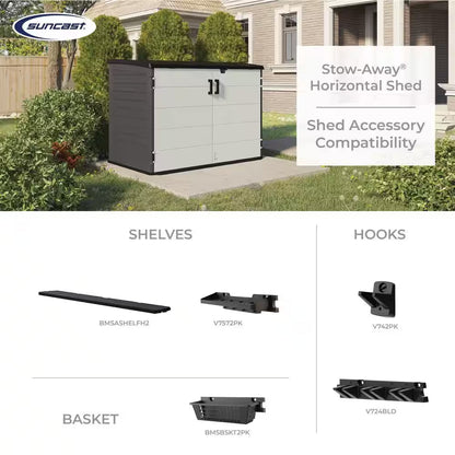 The Stow-Away Horizontal Plastic Storage Shed