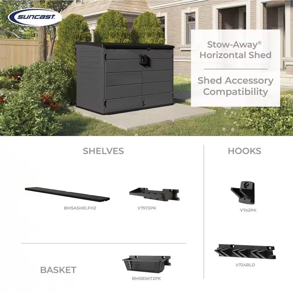 The Stow-Away 4 Ft. X 6 Ft. Horizontal Plastic Storage Shed (20.13 Sq. Ft.)