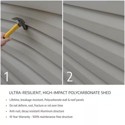 Skylight 6 Ft. X 5 Ft. Tan Garden Outdoor Storage Shed