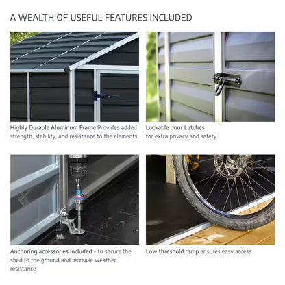 Skylight 6 Ft. X 5 Ft. Tan Garden Outdoor Storage Shed