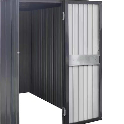 4 Ft. W X 8 Ft. D Metal Storage Lean-To Shed 33 Sq. Ft. in Gray