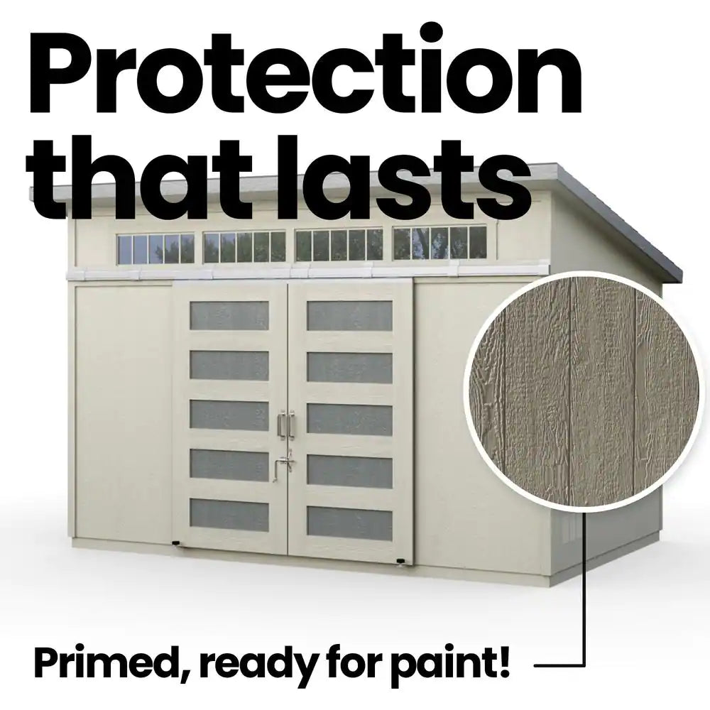 Do-It Yourself Palisade 12 Ft. X 8 Ft. Multi-Purpose Wood Shed with Smartside, Fixed Windows and Barn Door (96 Sq. Ft.)