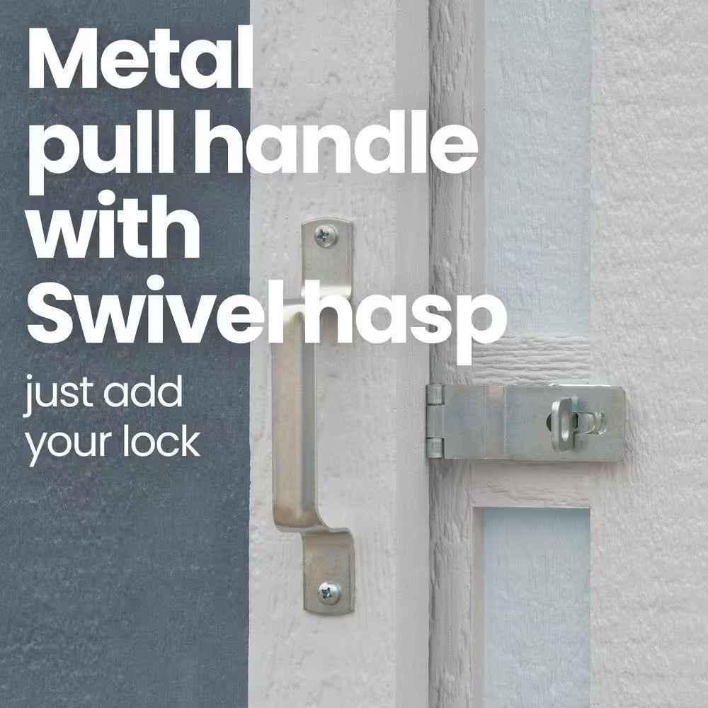 Cambria Do-It Yourself 10 Ft. X 4 Ft. Two Door Outdoor Wood Utility and Tool Shed with Sliding Barn Door (40 Sq. Ft.)