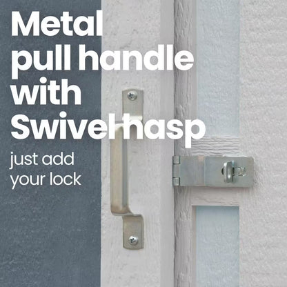 Cambria Do-It Yourself 10 Ft. X 4 Ft. Two Door Outdoor Wood Utility and Tool Shed with Sliding Barn Door (40 Sq. Ft.)