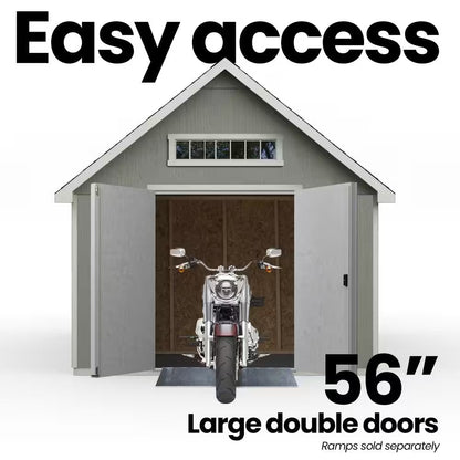 Do-It Yourself Tribeca 10 Ft. W X 12 Ft. D Outdoor Wood Shed with Floor (120 Sq. Ft.)