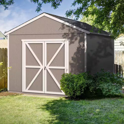 Do-It Yourself Rookwood 10 Ft. X 12 Ft. Backyard Wood Storage with Smartside and Floor System Included (120 Sq. Ft.)