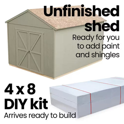 Do-It Yourself Rookwood 10 Ft. X 12 Ft. Backyard Wood Storage with Smartside and Floor System Included (120 Sq. Ft.)