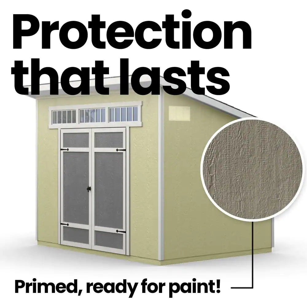 Do-It Yourself Olympia 10 Ft. X 7.5 Ft. Modern Lean-To Multi-Purpose Outdoor Wood Shed with Transom Windows (75 Sq. Ft.)