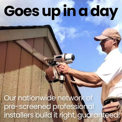 Professionally Installed Rookwood 10 Ft. X 16 Ft. Backyard Wood Shed with Smartside- Onyx Black Shingles (160 Sq. Ft.)