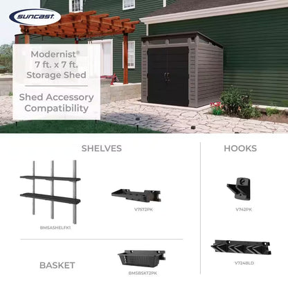 Modernist 7 Ft. W X 7 Ft. D Plastic Shed (52 Sq. Ft.)