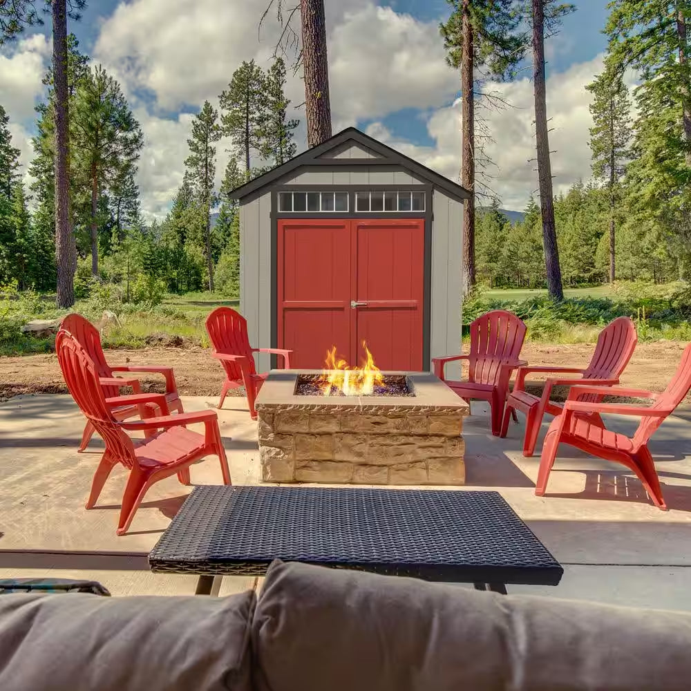 Majestic Do-It-Yourself 8 Ft. X 12 Ft. Outdoor Wood Storage Shed with Transom Windows and Wrap around Loft (96 Sq. Ft.)