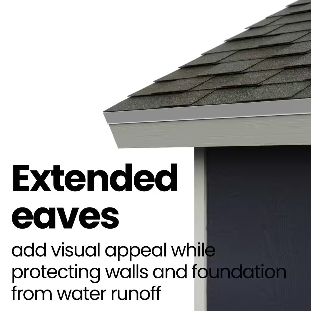 Professionally Installed Scarsdale 12 Ft. X 16 Ft. Designer Outdoor Wood Shed with 2 Windows-Black Shingle (192 Sq. Ft.)
