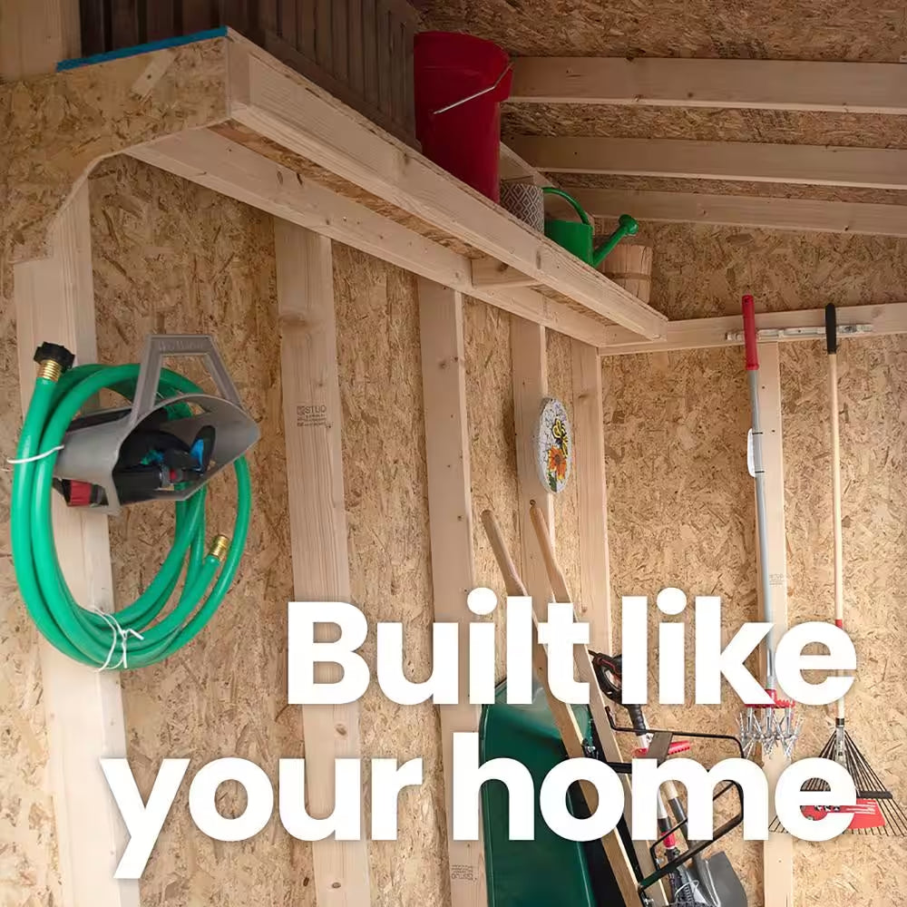 Cambria Do-It Yourself 10 Ft. X 4 Ft. Two Door Outdoor Wood Utility and Tool Shed with Sliding Barn Door (40 Sq. Ft.)