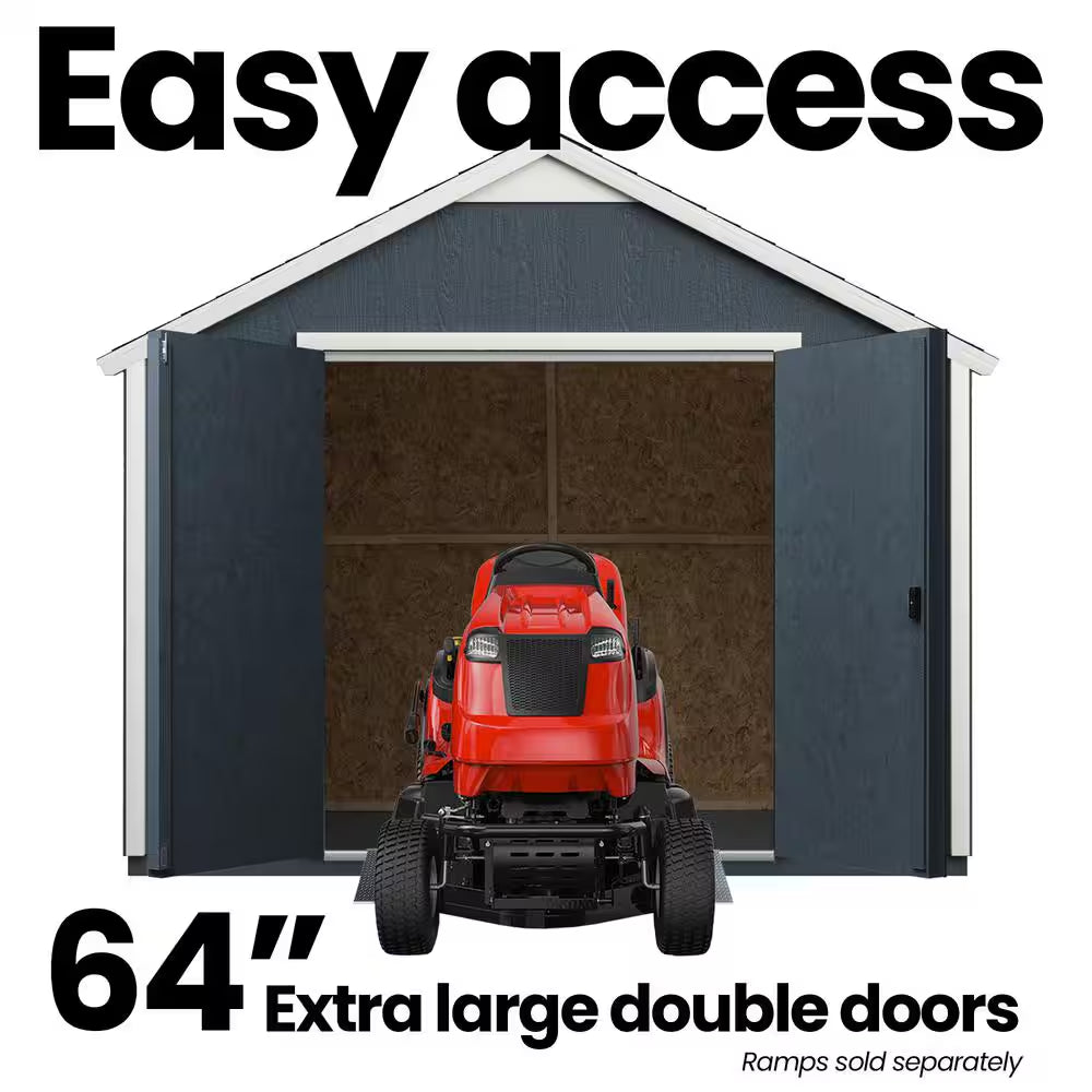 Professionally Installed Kennesaw 10 Ft. W X 12 Ft. D Outdoor Wood Storage Shed -Driftwood Gray Shingles (120 Sq. Ft.)