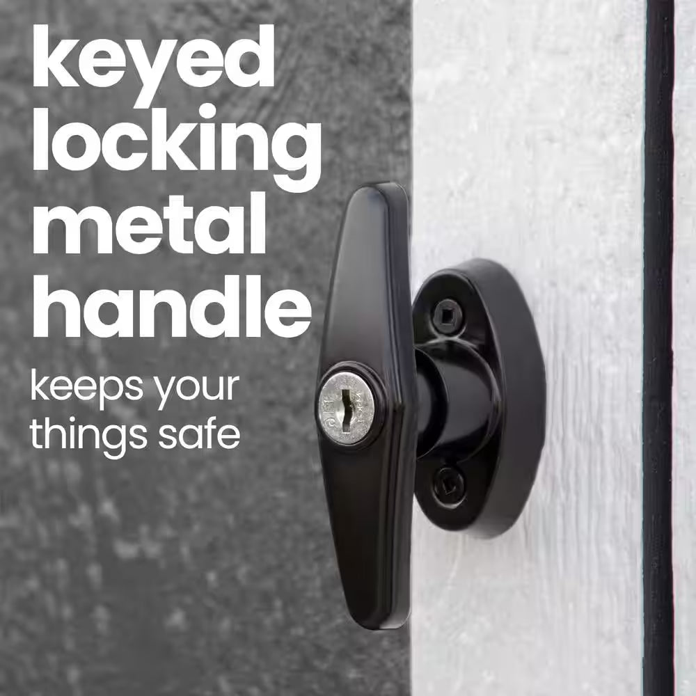 Garden Shed Do-It Yourself 6 Ft. X 8 Ft. Wood Storage Shed with Galvanized Metal Roof and Transom Windows (48 Sq. Ft.)