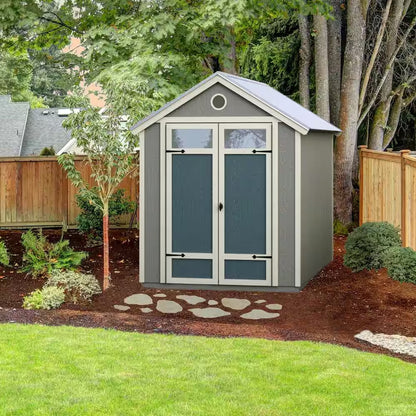 Garden Shed Do-It Yourself 6 Ft. X 8 Ft. Wood Storage Shed with Galvanized Metal Roof and Transom Windows (48 Sq. Ft.)